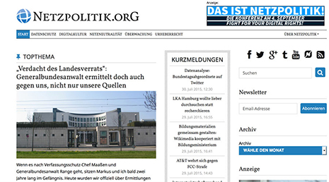 Online outrage in Germany after news bloggers accused of treason for snooping leak - VIDEO